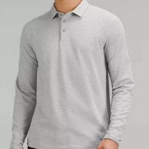 Evolution Long-Sleeve Polo Shirt - Light grey